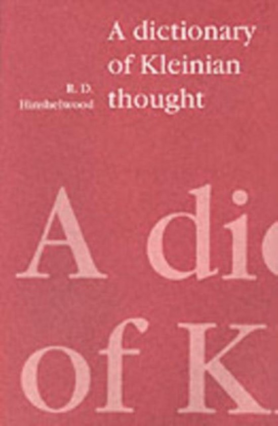 Dictionary Of Kleinian Thought - cover