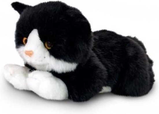 wraak Maak avondeten Panda Knuffel pluche poes/kat zwart/ met wit van 35 cm | bol.com