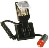 Kaartleeslamp met spiraalkabel en loep.  Aanstekerplug en schakelaar - Leeslamp