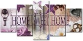 Diamond Painting Pakket Home Sweet Home (Natural Look) - 5 Luik - Volledig - Vierkant - SEOS Shop ®