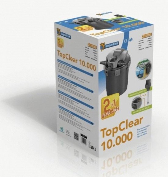 Superfish Topclear Uv Drukfilter - Filters - 9 Watt 10000 Uv-C