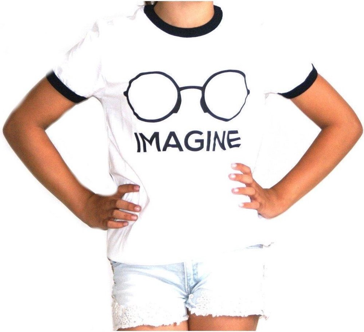 Addmyberry - T-shirt - Wit - Imagine - Small