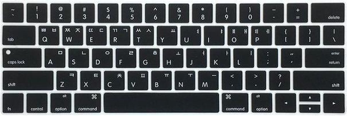 Siliconen Toetsenbord bescherming voor Macbook Pro met Touch Bar US-versie Zwart