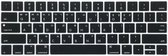 Siliconen Toetsenbord bescherming voor Macbook Pro met Touch Bar US-versie Zwart