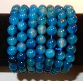 Prachtige Blauw Agaat armband