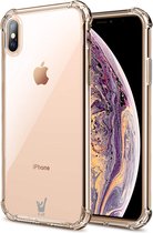 Hoesje voor Apple iPhone Xs / X - Siliconen Hoesje met Versterkte Rand Transparant TPU Shock Proof Case iCall