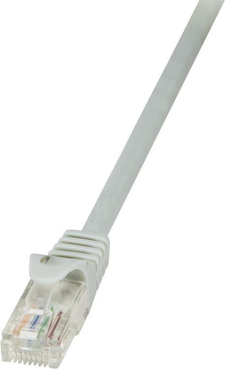 LogiLink CP1102U RJ45 Netwerkkabel, patchkabel CAT 5e U/UTP 15.00 m Grijs 1 stuk(s)