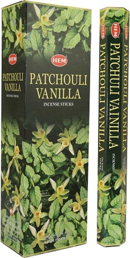 Hem Wierook Patchouli Vanilla - 1 los pakje á 20 stokjes