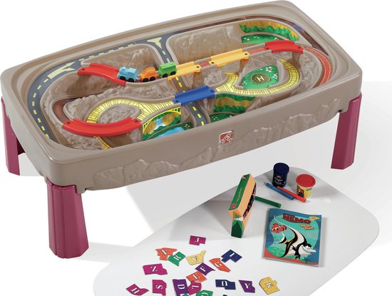 Step2 Deluxe Grand Canyion Table de jeu Circuit Voiture et Train - Circuit  Enfant
