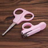 2 Delige Baby Manicure set - Veiligheidsschaartje - Mini Nagel Knipper – Roze