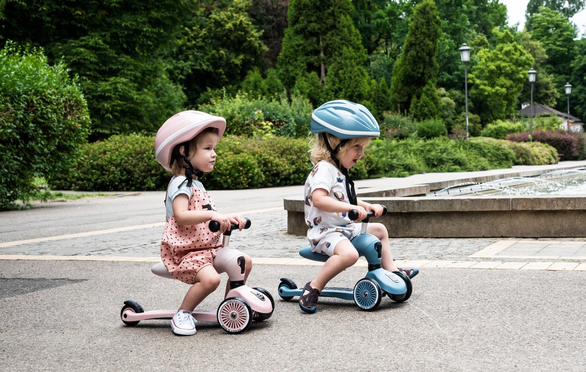 Scoot & Ride Highwaykick 1 – 2-in-1 Kinderstep – Loopfiets en Step in Één – Zonder Gereedschap Ombouwbaar – Veilig en Stabiel – Roze — afbeelding 5