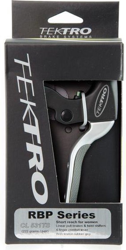 Remhendelpaar Tektro CL531-TS V-brake 4 vinger - zwart/zilver