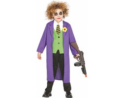 Luxe paarse horror clown the Joker verkleedkostuum - outfit - kinderen - halloween 140/152