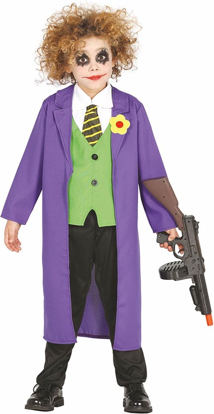 Spit Cornwall Beschrijvend Halloween - Luxe paarse horror clown Joker kostuum / outfit voor kinderen  140/152 | bol.com
