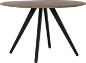 Table de Salle à Manger Ronde Mimoso Light & Living - Acacia / Noir - Ø120 x 78cm