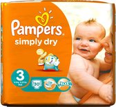 Pampers Simply Dry Luiers - Maat 3 30 stuks