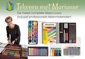 Tekencursus Tekenen met Marianne, complete cursus tekenen: 40 video's en 40 e-books. Inclusief professionele tekenmaterialen