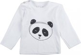 Plum Plum - T-shirt lange mouwen - Panda 'Always Hungry - Wit