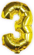 Ginger Ray Pick & Mix - Folieballon cijfer 3 - goud