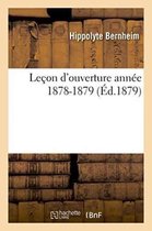 Sciences- Le�on d'Ouverture Ann�e 1878-1879