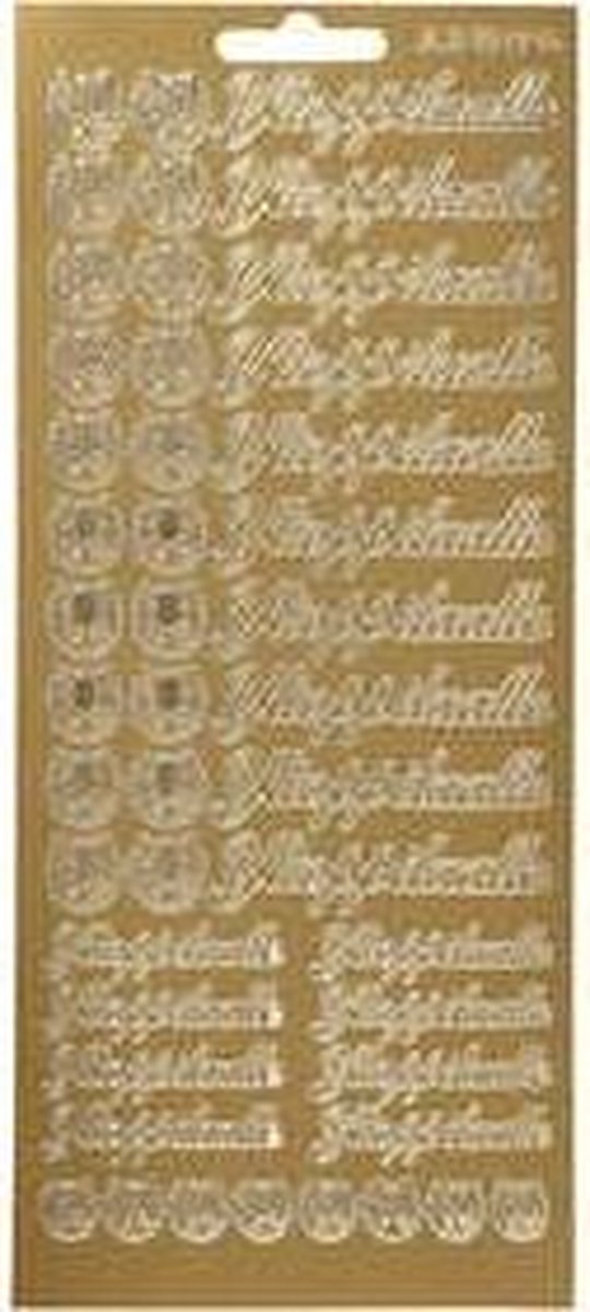 Stickers vel 10x23 cm goud Ylioppilaalle 1vel