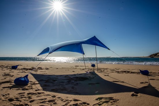 Tiptopshade Strandparasol Multifunctioneel Lichtgewicht - Blauw/ Wit - 5 Persoons — afbeelding 3