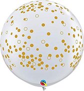 Qualatex - Ballonnen Confetti goud (2 stuks)