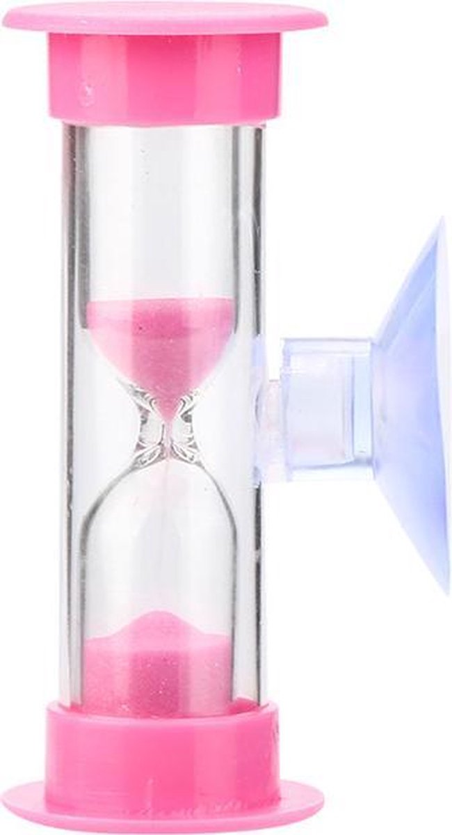 Douche zandloper roze 3 minuten