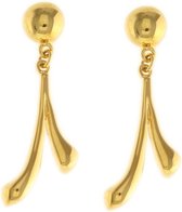 Behave® Dames oorhangers goud-kleur 4cm