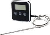 DW4Trading® Digitale oven braad thermometer met losse sensor zwart