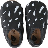 Bobux - Soft Soles - Zwart met witte vegen - Babyslofjes - EU 21