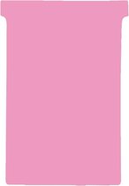 Nobo T-Kaart Maat 1,5, Papier, 170 g/m², 53 x 36 mm, Roze (pak 100 stuks)