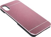Aluminium hoesje roze Geschikt voor iPhone XS / X