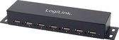 USB-HUB 7-Port LogiLink metaal LED-Anzeige m. Netzteil
