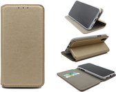 HB Hoesje Geschikt voor Samsung Galaxy A9 2018 - Luxe Kunstlederen Slim Portemonnee Book Case - Goud