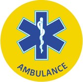 Autobordje AMBULANCE dibond – rond 10 cm