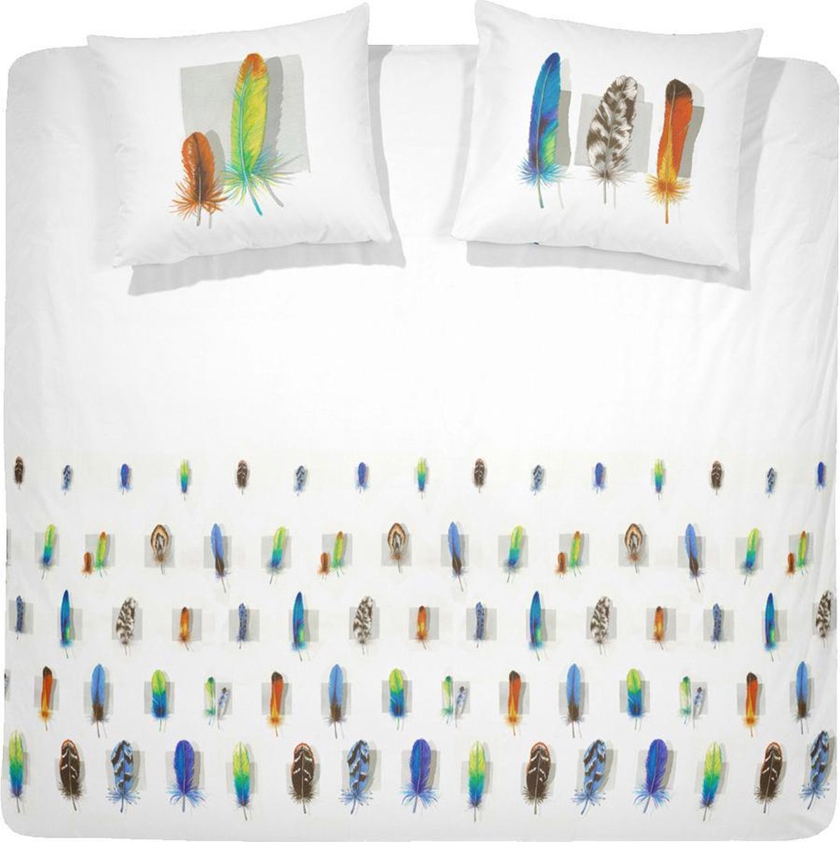 Damai Plumage Dekbedovertrek - Katoen - Lits-jumeaux - 240x200/220 cm - White
