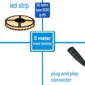 DiamantLED -LED Strip -5M los -warm wit -5050-60 Led/m-Waterdicht IP65