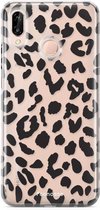 Huawei P20 Lite hoesje TPU Soft Case - Back Cover - Luipaard / Leopard print