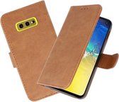 Bookstyle Wallet Cases Hoesje voor Samsung Galaxy S10e Bruin