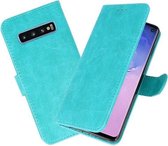 Bookstyle Wallet Cases Hoesje voor Samsung Galaxy S10 Groen