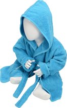 ARTG® Babiezz - Baby Badjas met Capuchon -  Zeeblauw - Maat  98-110