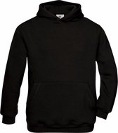 Zwarte katoenmix sweater met capuchon voor jongens 98/104