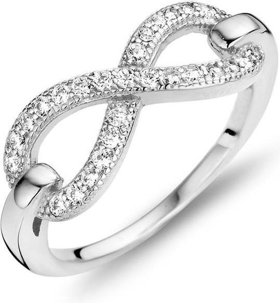 New Bling 9NB 0168 60 Zilveren ring - zirkonia infinity - maat 60 - zilverkleurig