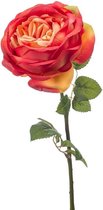 Oranje roos kunstbloem 66 cm