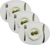 Eyzo Hittebestendige Placemats / Pannenonderzetter - 3-pack Wit 30*40cm