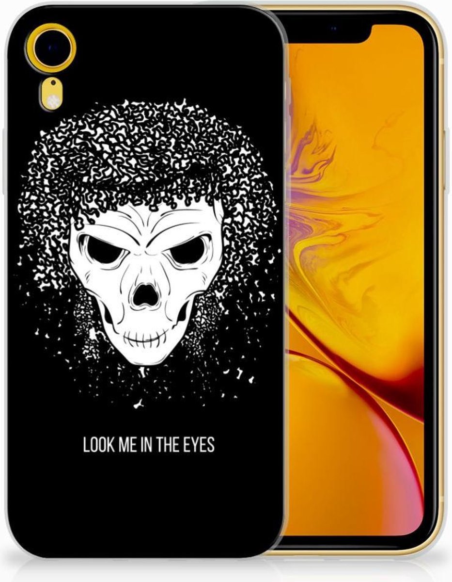 Silicone Back Case Apple iPhone Xr Skull Hair