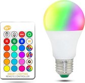 LED Lamp Met afstandsbediening - Alle kleuren instelbaar - 3W A+ - E27 - lamp + afstandbediening (geen batterij) - Sfeerverlichting - 4 Stuks