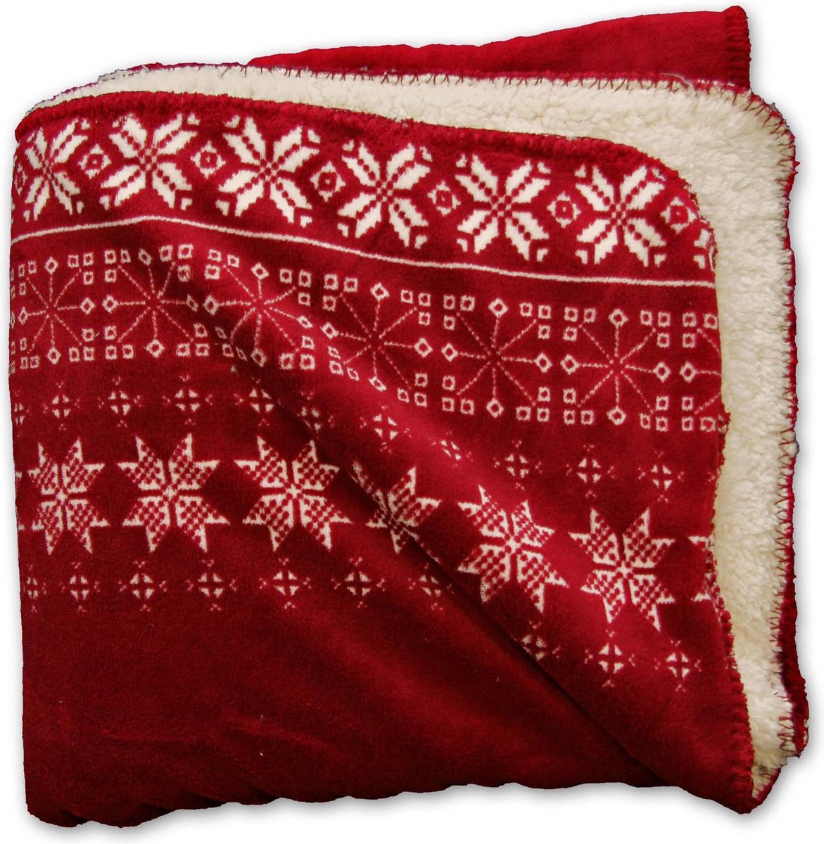 Unique Living D- Unique Living | Snowflake plaid 130x160cm rood