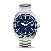 Fossil Breaker FS5048 - Horloge - Staal - Zilverkleurig - 45 mm
